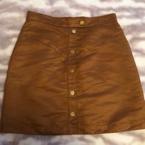 Camel Velvet Skirt